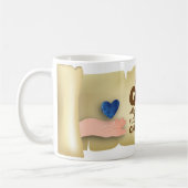 Christian Christmas Thank God blue heart Mug コーヒーマグカップ (左)