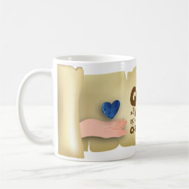 Christian Christmas Thank God blue heart Mug コーヒーマグカップ