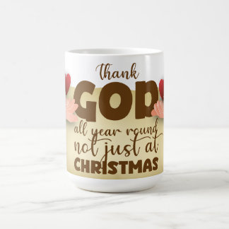 Christian Christmas Thank God Mug コーヒーマグカップ