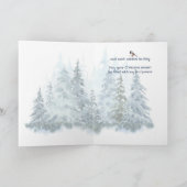 Christian Christmas Winter Spruce Tree Chickadee シーズンカード (内部)