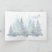 Christian Christmas Winter Spruce Tree Chickadee シーズンカード (内部)
