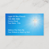 Christian Church Business Cards With Cross 名刺 (正面)
