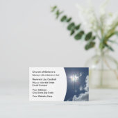 Christian Church Clergy Business Cards 名刺 (スタンド正面)