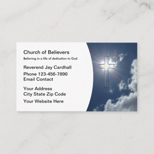 Christian Church Clergy Business Cards 名刺 (正面)