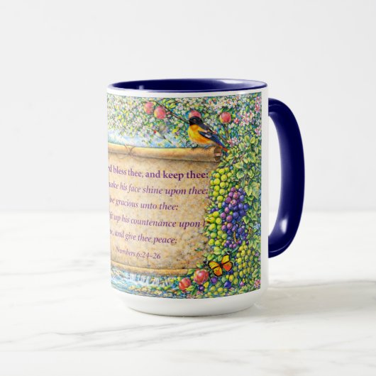 Christian Coffee Mug Floral Scripture Gift マグカップ (正面右)