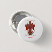 Christian Coquette cross Bible verse Valentines  缶バッジ (正面&裏面)