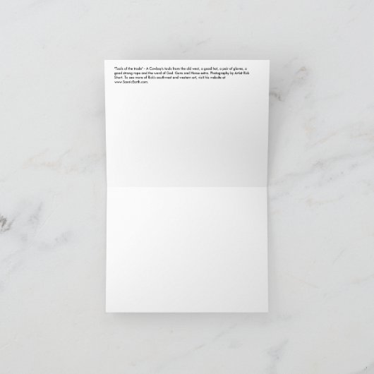 Christian Cowboy Western Sworesth Note Card カード (内部)