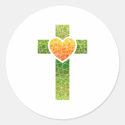 Christian Cross ラウンドシール (正面)