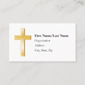 Christian Cross 3.5インチx 2.0名刺（標準） 名刺 (正面)