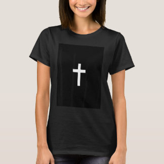 Christian Cross Crucifix Black Background Jesus Bi Tシャツ
