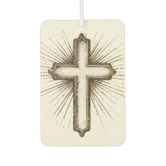 Christian Cross Faith Protection Prayer カーエアーフレッシュナー