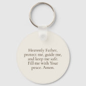 Christian Cross Faith Protection Prayer キーホルダー (裏面)
