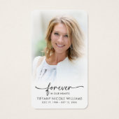Christian Cross Forever in Our Hearts Prayer Cards (裏面)