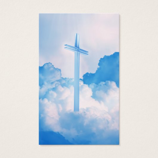 Christian Cross Funeral Memorial Prayer Cards (正面)