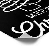 Christian Cross Jesus Merry Christmas Xmas Tree Ho ポスター (角)