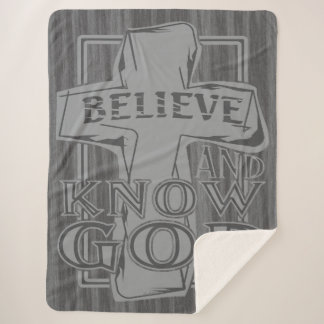 Christian Cross of Christ in Stone Gray T-Shirt シェルパブランケット