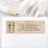 Christian Cross Return Address Label ラベル (インサイチュ)