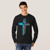 Christian Cross Ribbon ALS Awareness Costume Warri Tシャツ (正面フル)