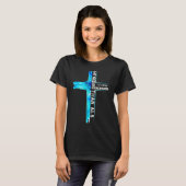 Christian Cross Ribbon ALS Awareness Costume Warri Tシャツ (正面フル)