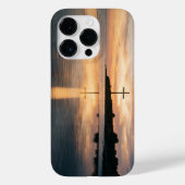 Christian Cross Sunset Reflection iPhone Case Case-Mate iPhoneケース (裏面)