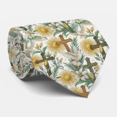 Christian Crosses with Doves Custom Necktie ネクタイ (ロール)