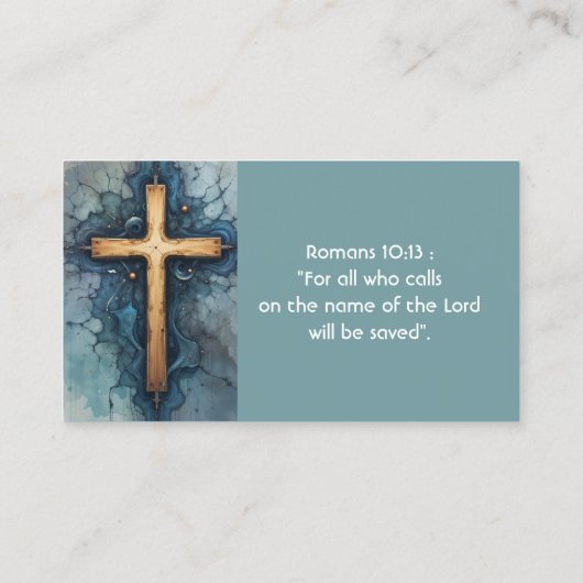 Christian Crucifix Cross Evangelism Card 名刺 (裏面)