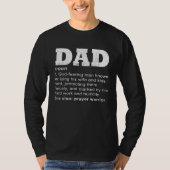 Christian Dad Definition Father Day Prayer Warrior Tシャツ (正面)