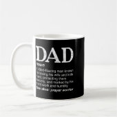 Christian Dad Definition Fathers Day Dad  コーヒーマグカップ (左)