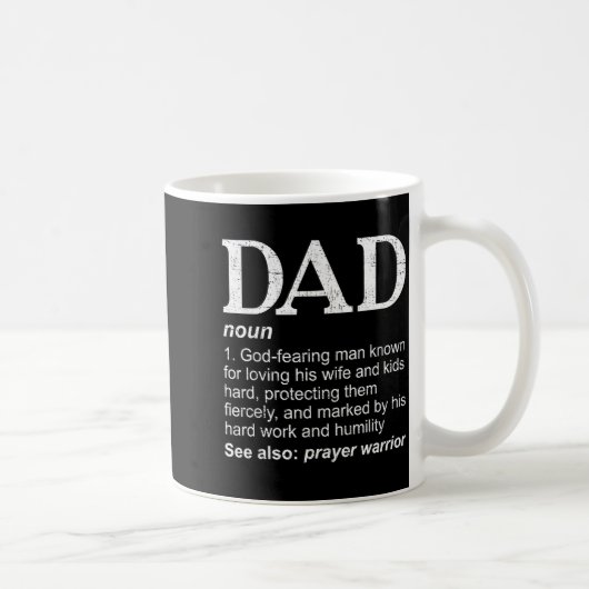 Christian Dad Definition Fathers Day Dad  コーヒーマグカップ (右)