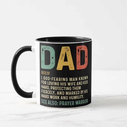 Christian Dad Definition Fathers Day DAD  マグカップ (左)
