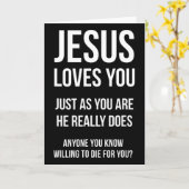 Christian Dad Saved Redeemed Forgiven Faith Christ カード (黄色い花)