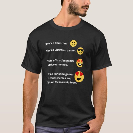 Christian Dating Goals Gamer Worship Team Church J Tシャツ (正面)