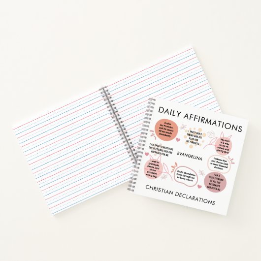 Christian Declarations Daily Affirmations Prayer ノートブック (内部)