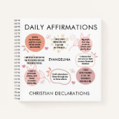 Christian Declarations Daily Affirmations Prayer ノートブック (正面)