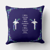 Christian Decorative Pillow with Bible Verse Cross クッション (裏面)