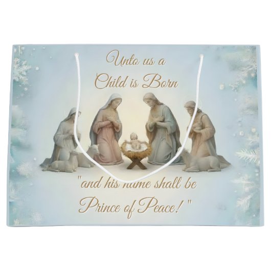 Christian Design Christmas ラージペーパーバッグ (正面)