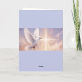 Christian Dove and Cross Sympathy Card カード (裏面)