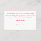 Christian Dove Logo | Holy Spirit Faith Design 名刺 (裏面)
