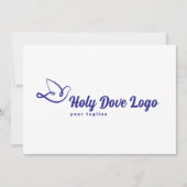 Christian Dove Logo | Holy Spirit Faith Design 招待状 (正面)