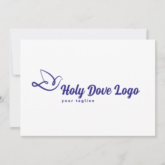 Christian Dove Logo | Holy Spirit Faith Design 招待状 (正面)