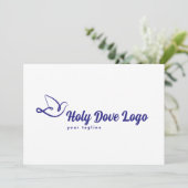 Christian Dove Logo | Holy Spirit Faith Design 招待状 (スタンド正面)