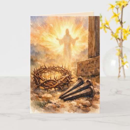 Christian Easter Card カード (黄色い花)