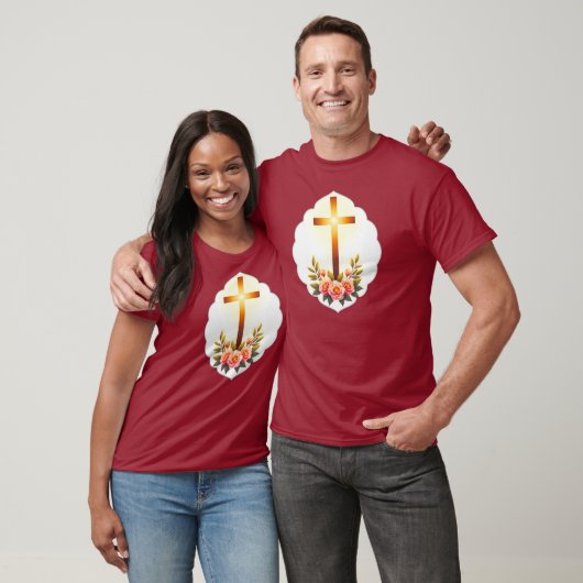Christian Easter Cross with Flowers – camiseta Tシャツ (ユニセックス)