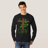 Christian Easter  for men women HAPPY EASTER CROSS Tシャツ (正面フル)