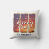 Christian Easter JESUS IS RISEN Custom Glitter クッション (裏面)