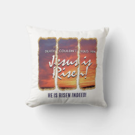 Christian Easter JESUS IS RISEN Custom Glitter クッション