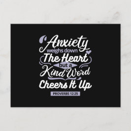 Christian Encouragement Quote – Anxiety & Kindness シーズンポストカード