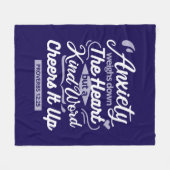 Christian Encouragement Quote – Anxiety & Kindness フリースブランケット (正面(横))