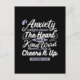Christian Encouragement Quote – Anxiety & Kindness ポストカード
