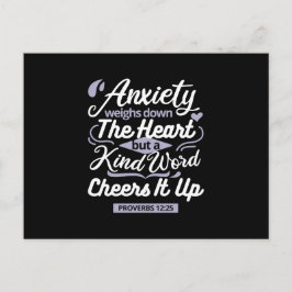 Christian Encouragement Quote – Anxiety & Kindness ポストカード